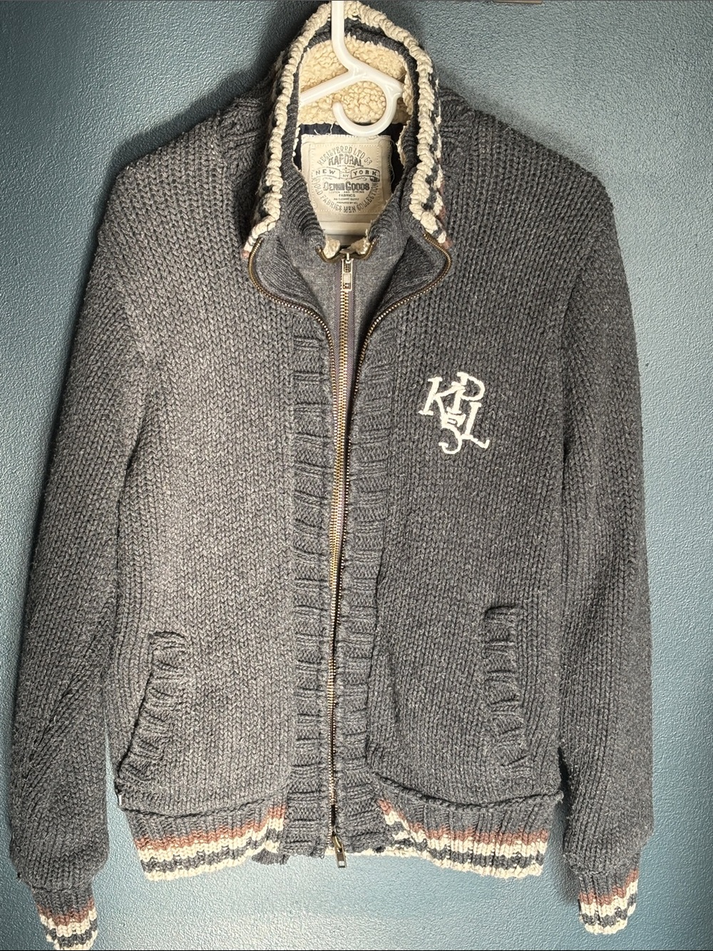 Korporal Knit Bomber Jacket - Charcoal Gray